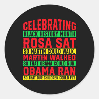 Feiern des Monats der Black History1 Runder Aufkleber