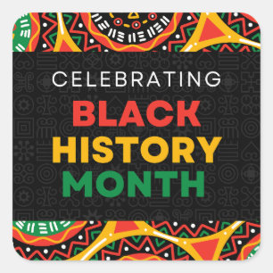 Feiern des Monats der Black History Quadratischer Aufkleber
