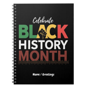 Feiern des Monats der schwarzen Geschichte, der Af Notizblock