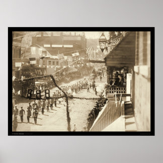 Feiern einer Etappe des Eisenbahntodholzes SD 1888 Poster