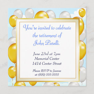 Feiern einer Rente Einladung