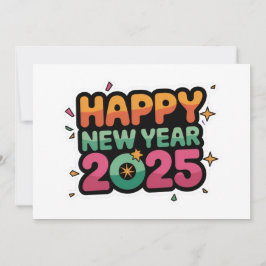 Feiern in jeder Karte: Neujahr 2025 Feiertagskarte