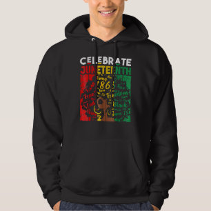 Feiern Jüngster Tag der Freiheit Afro Girl Indepen Hoodie