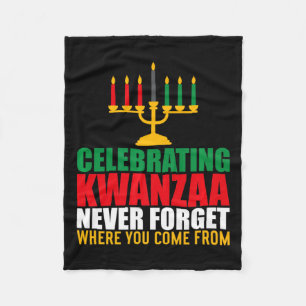 Feiern Kwanzaa nie vergessen, wohin Sie kommen Fleecedecke