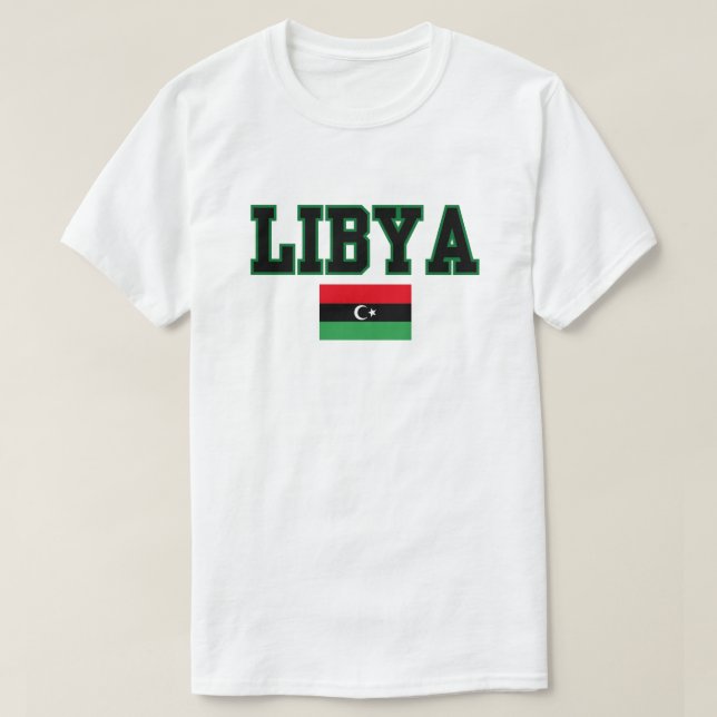 Feiern Libyscher Stolz mit Vibrate Flag T - Shirt (Design vorne)