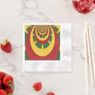 Feiern mit den Farben Rot Golden Green Serviette