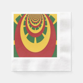 Feiern mit den Farben Rot Golden Green Serviette