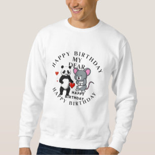 "Feiern mit Freude: Happy Birthday Logo Design Sweatshirt