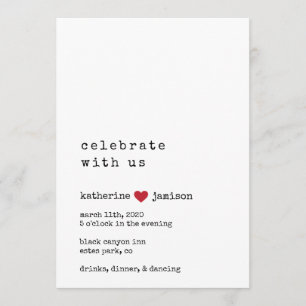 Feiern mit uns Hochzeitseinladung Einladung