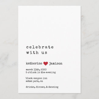 Feiern mit uns Hochzeitseinladung Einladung