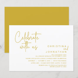 Feiern mit uns, Post Wedding Elopement Party I Einladung