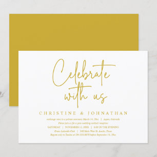 Feiern mit uns, Post Wedding Elopement Party I Einladung