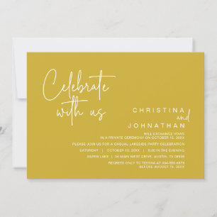 Feiern mit uns, Post Wedding Elopement Party I Einladung