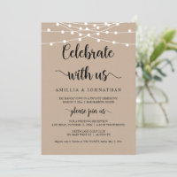Feiern mit uns, Rustic Elopement Party Invitati