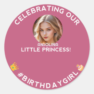 Feiern mit unserem kleinen Princess Round Sticker