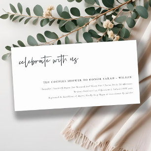 Feiern mit US Calligraphy Couple Showeinladung Dankeskarte