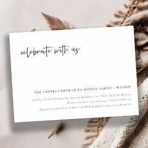 Feiern mit US Calligraphy Couple Showeinladung Dankeskarte