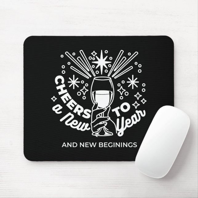 Feiern Neuer Anfang Weinglas Illustration Mousepad (Mit Mouse)
