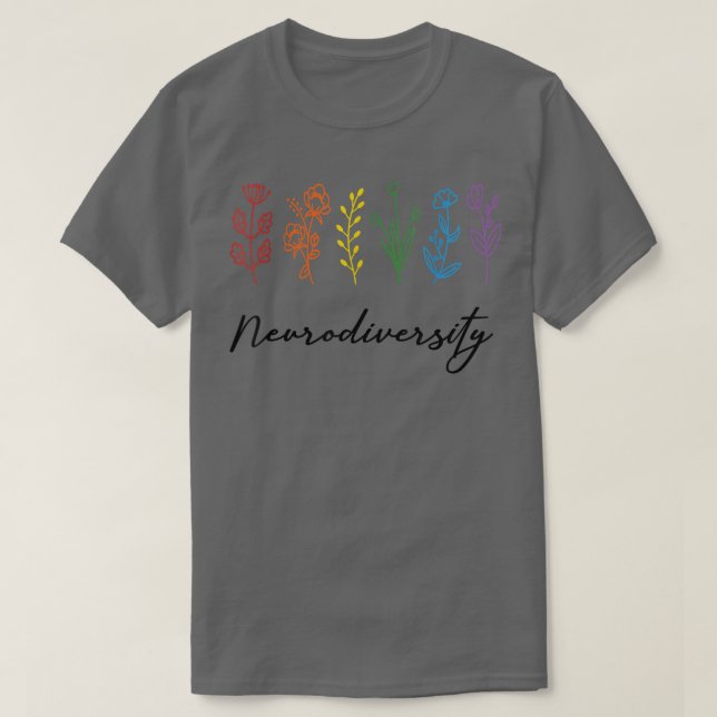 Feiern Neuroversity Autismus Bewusstsein ADHD Flo T-Shirt (Design vorne)