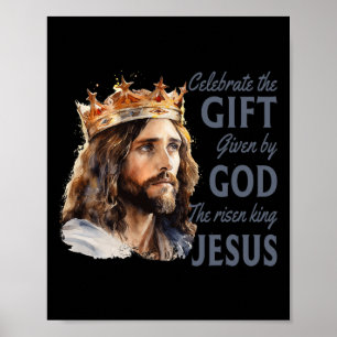 Feiern Ostern Jesus der König ist Christlich Poster