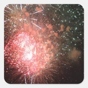 FEIERN! QUADRATISCHER AUFKLEBER