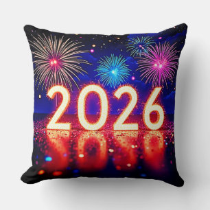Feiern Sie 2026: Helle Zukunft Funken Design Kissen