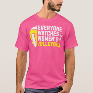 Feiern Sie alle beim Frauenvolleyballspiel T-Shirt