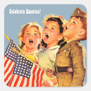 Feiern Sie Amerika, 4. Juli Patriotische Stickers