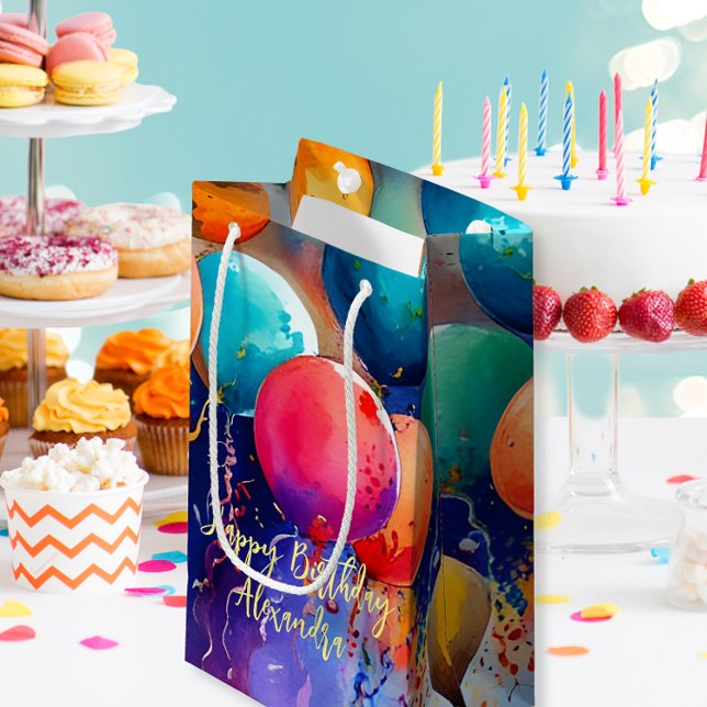 Feiern Sie! Benutzerdefinierter Text Kleine Geschenktüte (Easily customize the text on this colorful gift bag and it will be perfect for any occasion. )