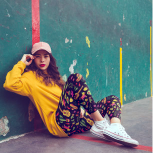 Feiern Sie Cinco de Mayo Vibrant Schwarz Leggings