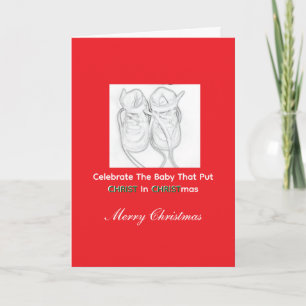 Feiern Sie das Baby, das Christus zu Weihnachten g Karte