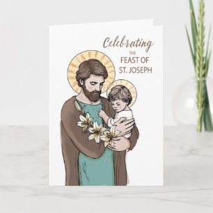 Feiern Sie das Fest des heiligen Josef mit Jesus-L Karte