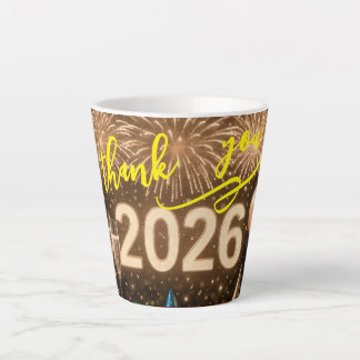 Feiern Sie den Beginn des Jahres 2026 mit Dankbark Milchtasse