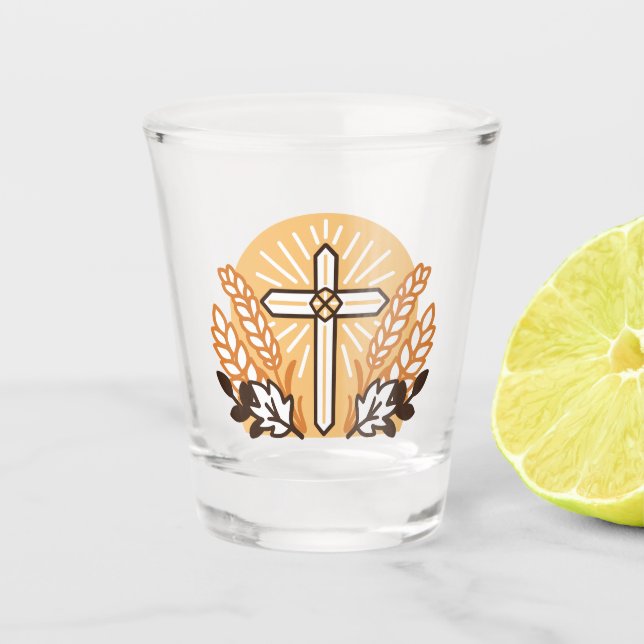 Feiern Sie den Glauben an Ernte - Inspiration Schnapsglas (Vorderseite)