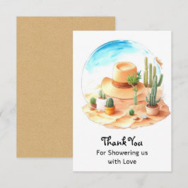 Feiern Sie den kleinen Cowboy: Western Baby Shower Dankeskarte