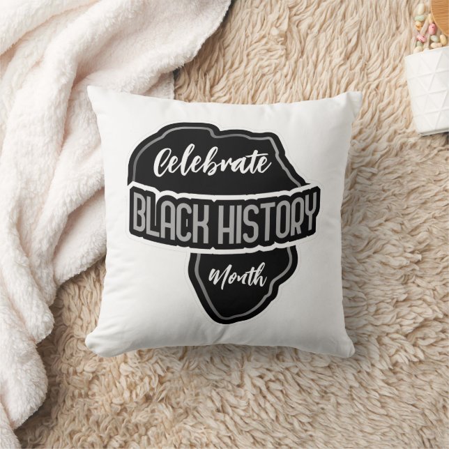 Feiern Sie den Monat BLACK History on White Kissen (Decke)