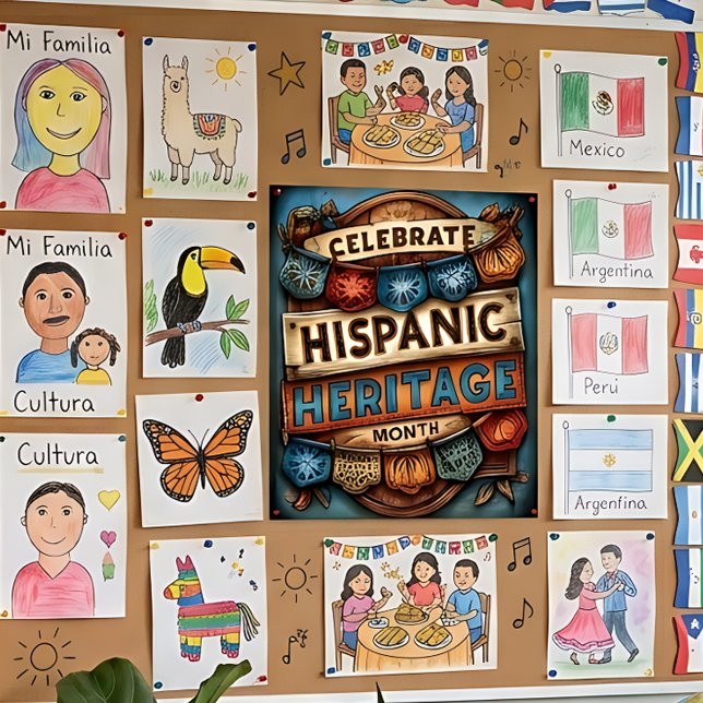 Feiern Sie den Monat des hispanischen Erbes Poster (Von Creator hochgeladen)