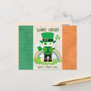Feiern Sie den St. Patrick's Day mit einer glückli Feiertagspostkarte