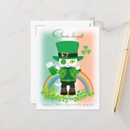 Feiern Sie den St. Patrick's Day mit einer glückli Feiertagspostkarte