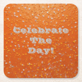 Feiern Sie den Tag! Confetti Untersetzer