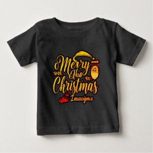 "Feiern Sie die Freude: Fröhliches Weihnachtsdesig Baby T-shirt