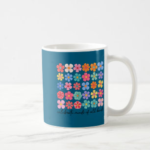 Feiern Sie die Gedanken verschiedener Blumen Neuro Kaffeetasse