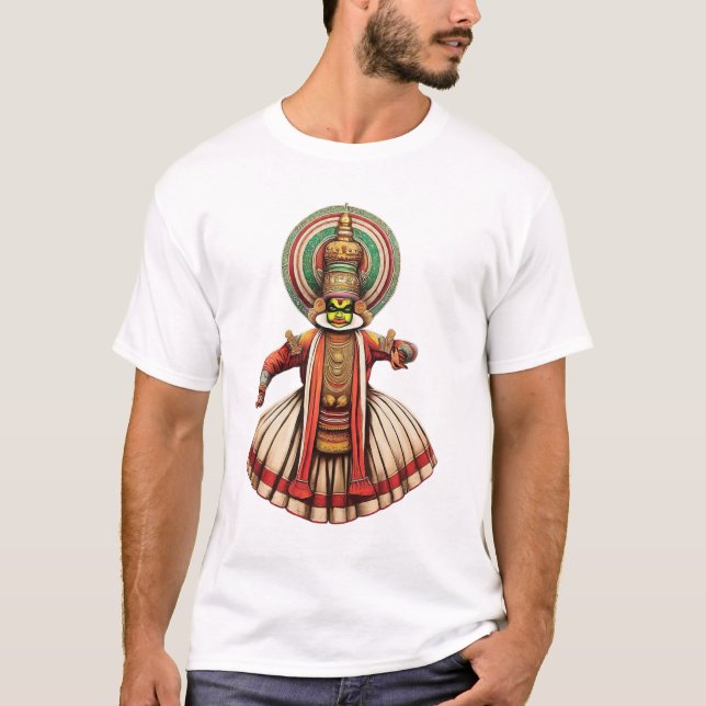 Feiern Sie die Kunst Kathakalis T-Shirt (Vorderseite)