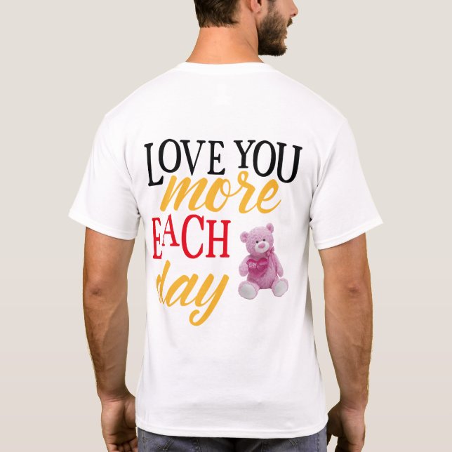 Feiern Sie die Liebe am Valentinstag T-Shirt (Rückseite)