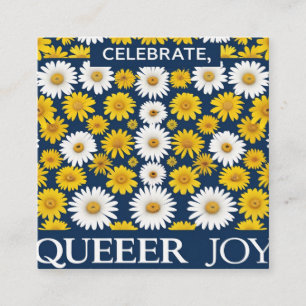 "Feiern Sie die Quee Joy Business Card - LGBTQ+ Quadratische Visitenkarte