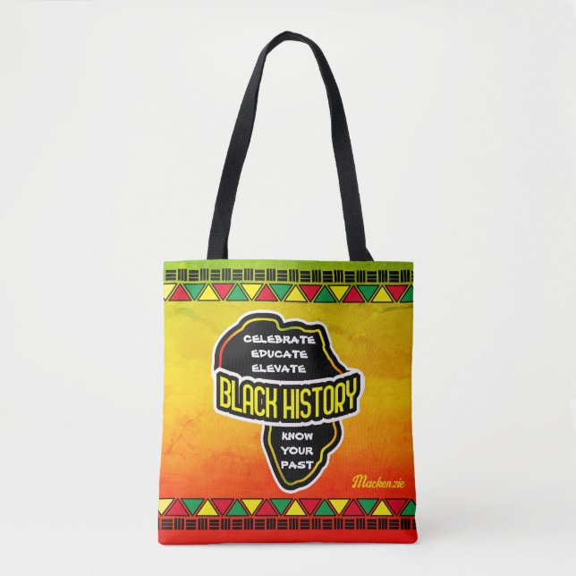 Feiern Sie die schwarze Geschichte mit Afrika Kart Tasche (Vorderseite)