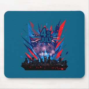 Feiern Sie die Unabhängigkeit der USA am 4. Juli A Mousepad