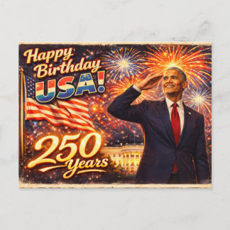 Feiern Sie die USA Barack Obama  Postkarte