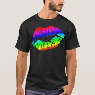 Feiern Sie Diversity-Regenbogen-Lippendruck! T-Shirt