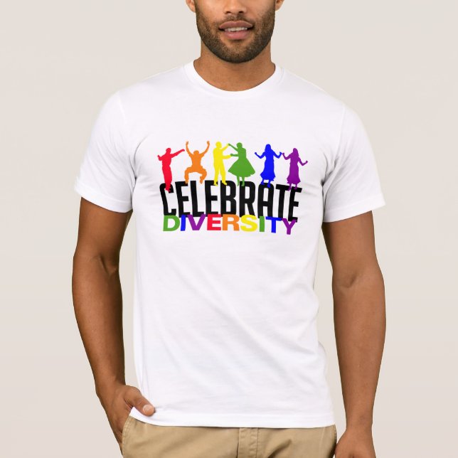 Feiern Sie Diversity-Shirt - wählen Sie Art T-Shirt (Vorderseite)